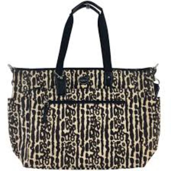 COACH w/ COA Gateway Ocelot Print Nylon Diaper Bag Large Tote - Picture 1 of 13